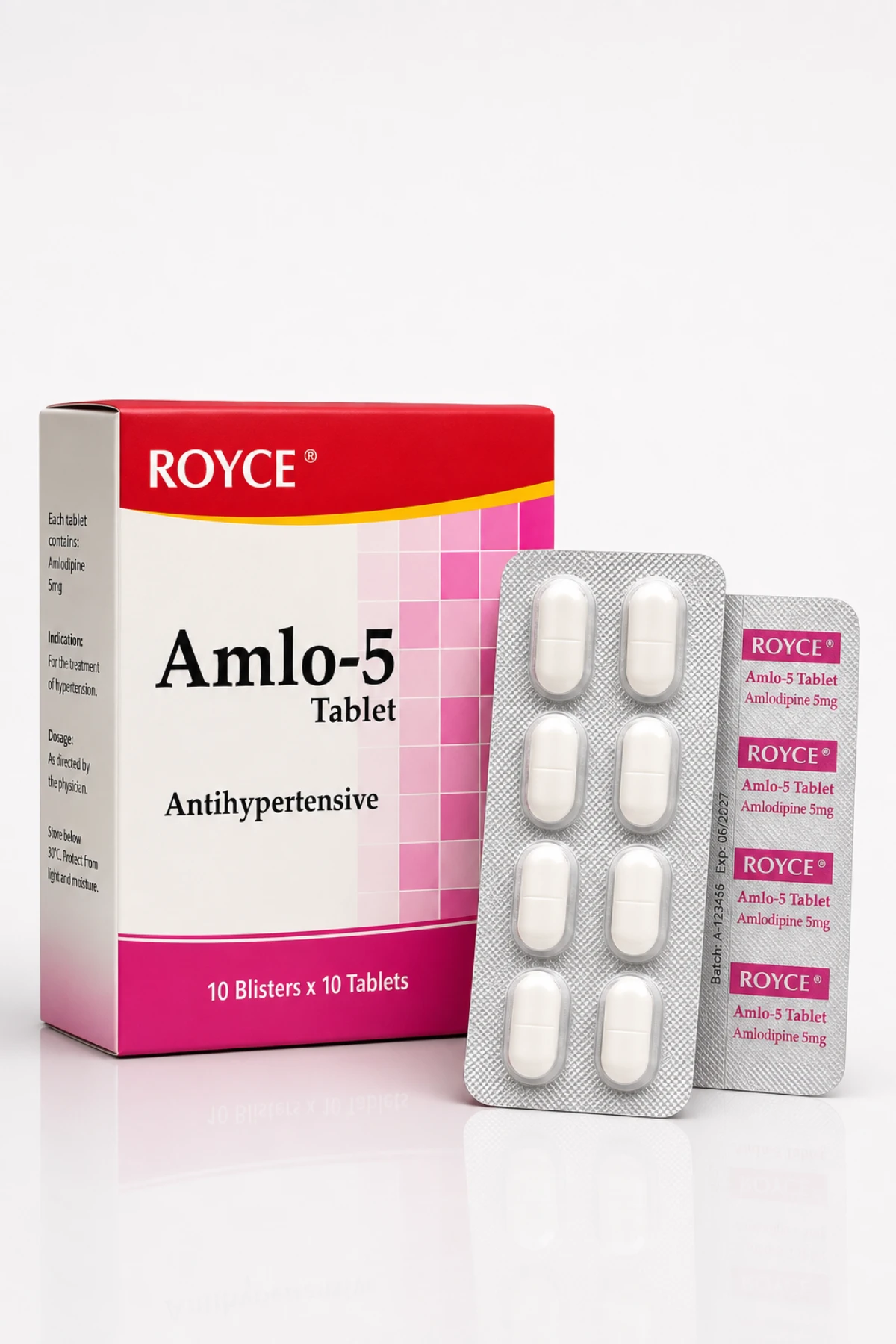 Amlo-5 Tablet product packaging