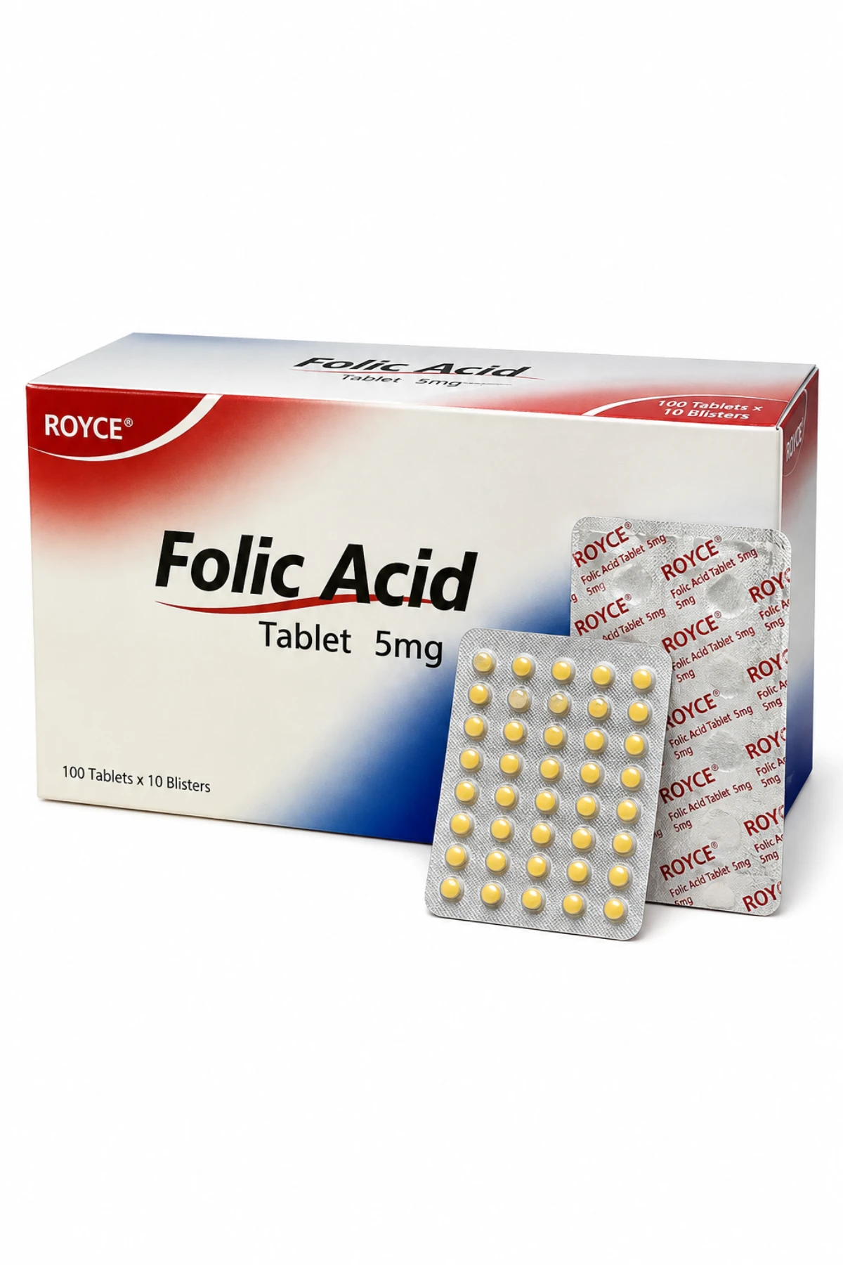 Royce Folic Acid Tablet 5mg product packaging