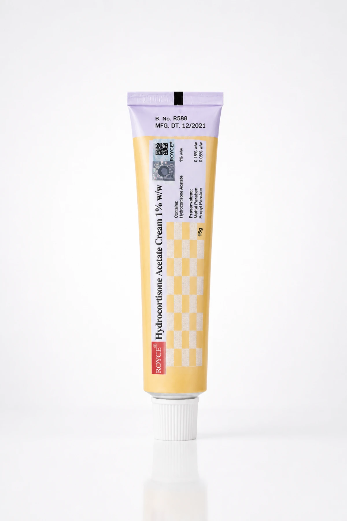 Royce Hydrocortisone Acetate Cream 1% w/w product packaging